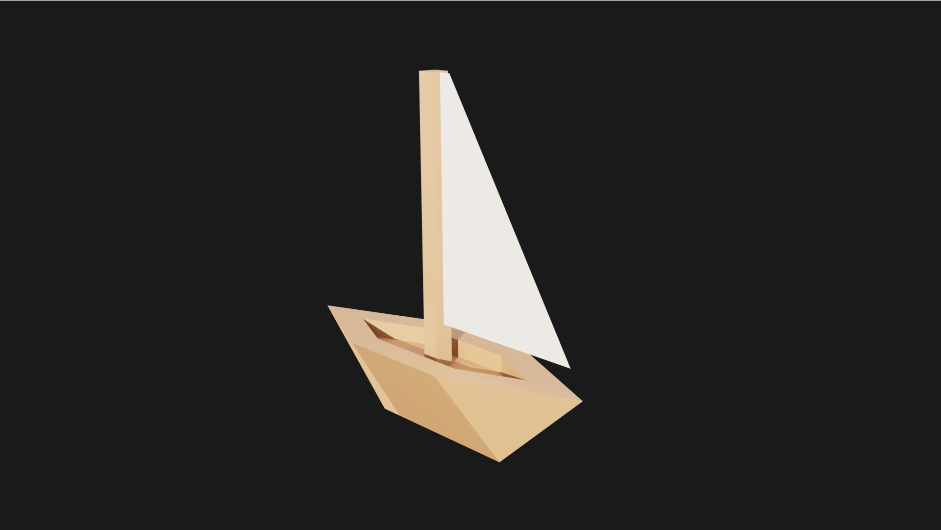 a lowpoly boat
