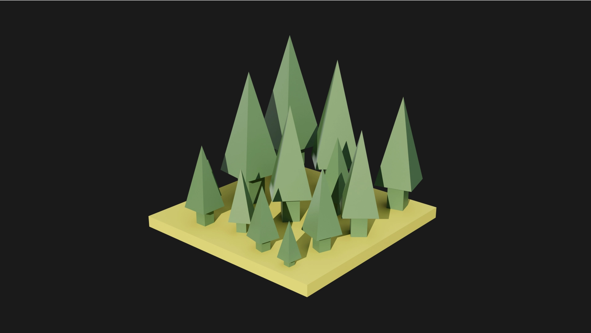 a lowpoly land
